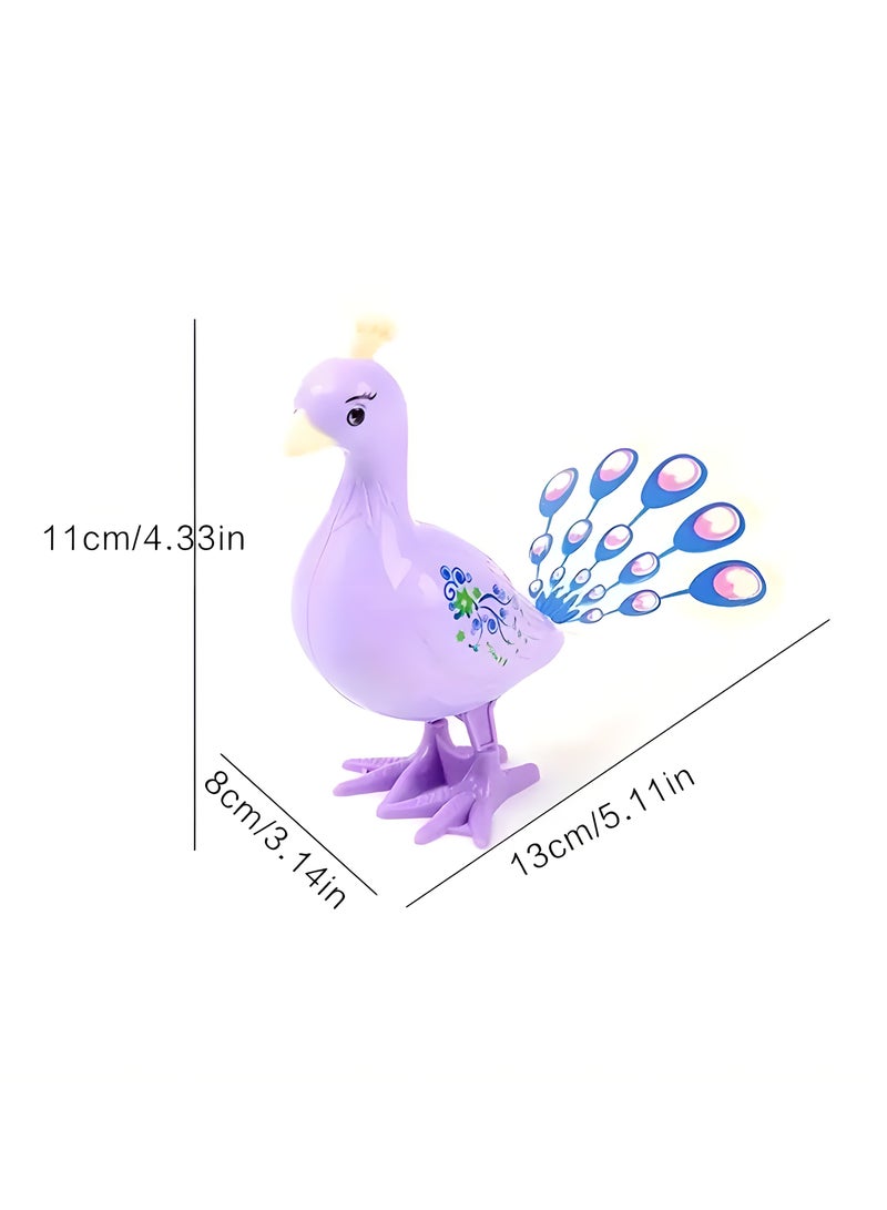 LIXADA 2pcs Peacock Jumping Toy - Novelty Wind-Up Animal Figurine, Creative Play Gift for Festive Occasions - Plastic, Mixed Color, Special Birthday Presents for Youngsters Age 3+ (Random Color)  - Image 4