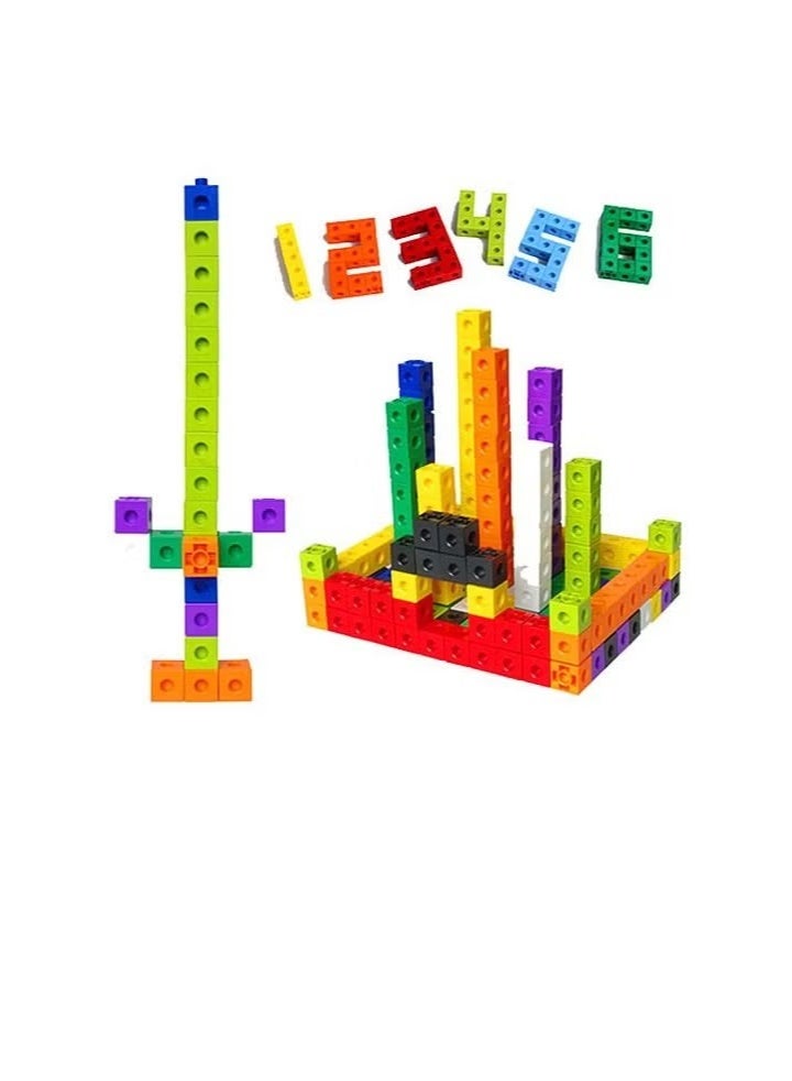 OMEVE 100pcs 10colors Multilink Linking Counting Cubes Snap Blocks Teaching Math Aids Manipulative Early Education DIY Toy - Image 3