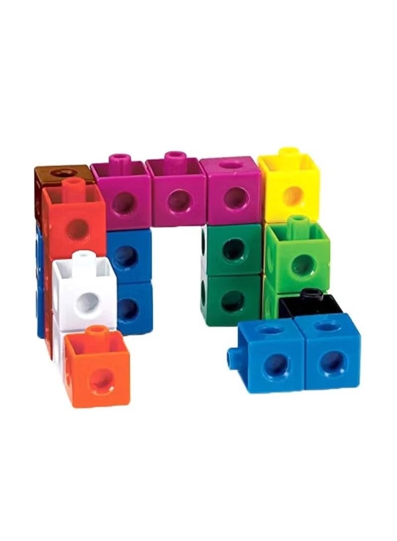 OMEVE 100pcs 10colors Multilink Linking Counting Cubes Snap Blocks Teaching Math Aids Manipulative Early Education DIY Toy - Image 5
