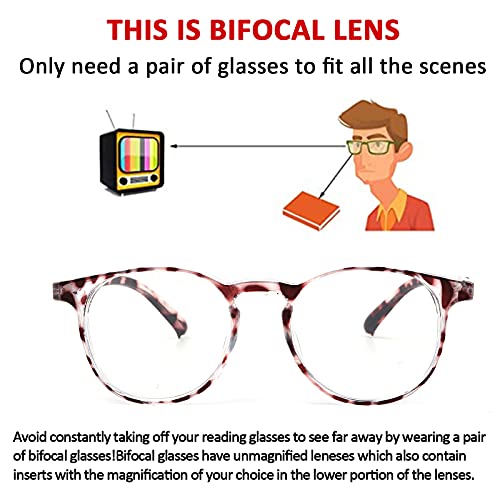 Outray 2 Pair Safety Glasses Clear Impact Resistant Bifocal Reading Glasses Non-Slip Wrap Around - Image 4
