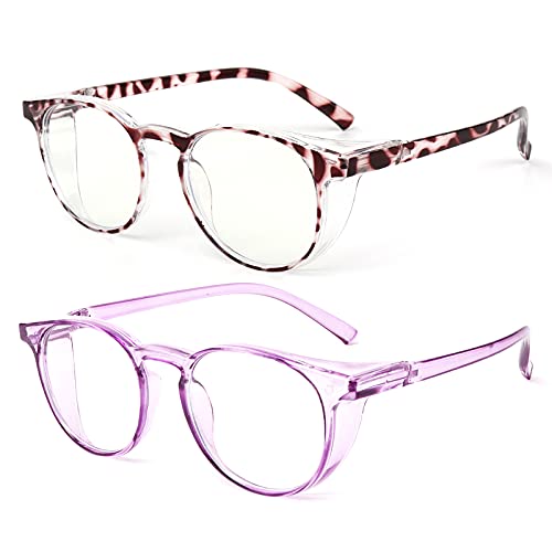 Outray 2 Pair Safety Glasses Clear Impact Resistant Bifocal Reading Glasses Non-Slip Wrap Around - Image 2