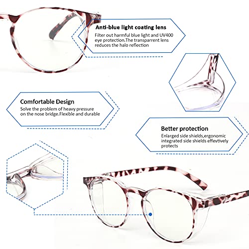 Outray 2 Pair Safety Glasses Clear Impact Resistant Bifocal Reading Glasses Non-Slip Wrap Around - Image 3