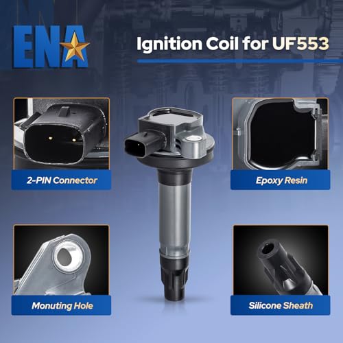ENA Set of 6 Ignition Coil Pack and Spark Plugs 3.7 3.5 V6 Compatible with Ford F150 Edge Flex Taurus Lincoln MKS MKT MKZ MKX Mercury Sable 2008 2009 2010 2011 2012 2013 2014 2015 2016 Replace UF553 5019 - Image 4
