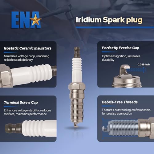 ENA Set of 6 Ignition Coil Pack and Spark Plugs 3.7 3.5 V6 Compatible with Ford F150 Edge Flex Taurus Lincoln MKS MKT MKZ MKX Mercury Sable 2008 2009 2010 2011 2012 2013 2014 2015 2016 Replace UF553 5019 - Image 5