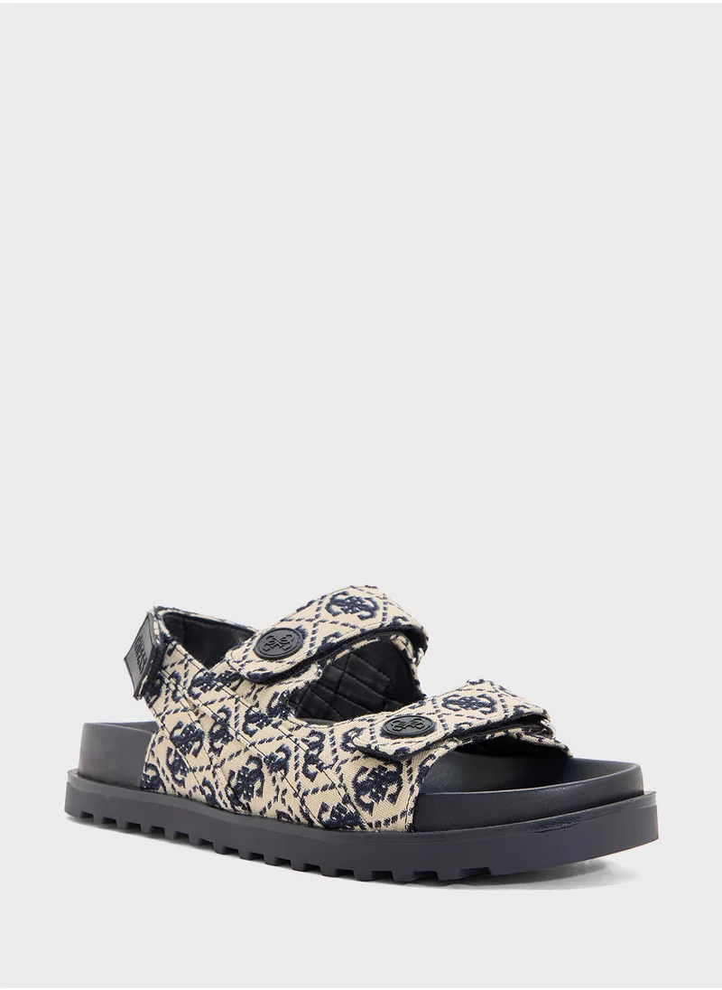 GUESS Multi Strap Flat Sandals