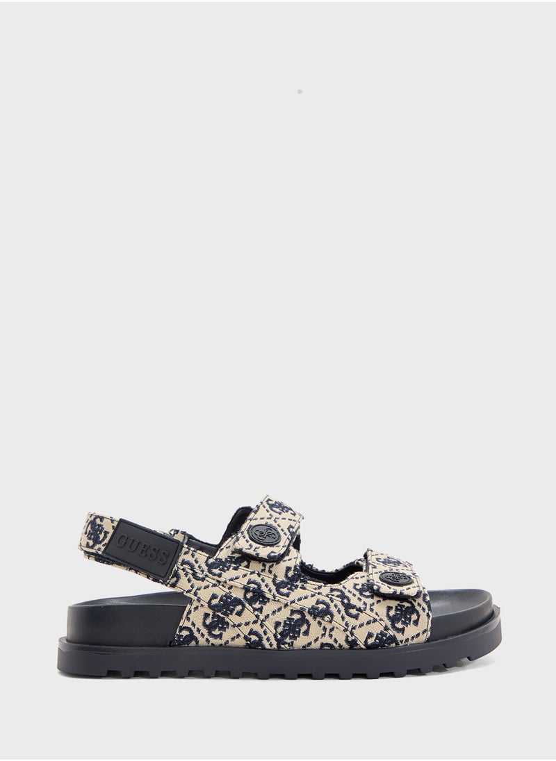 GUESS Multi Strap Flat Sandals  - Image 1