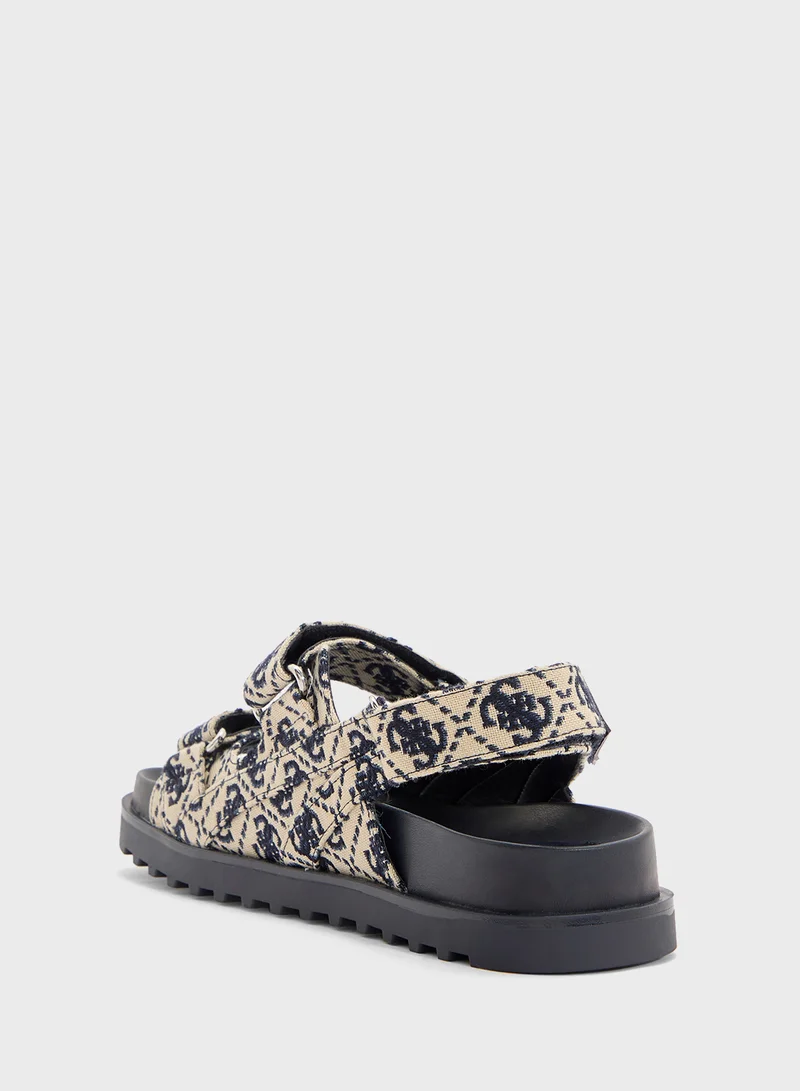 GUESS Multi Strap Flat Sandals