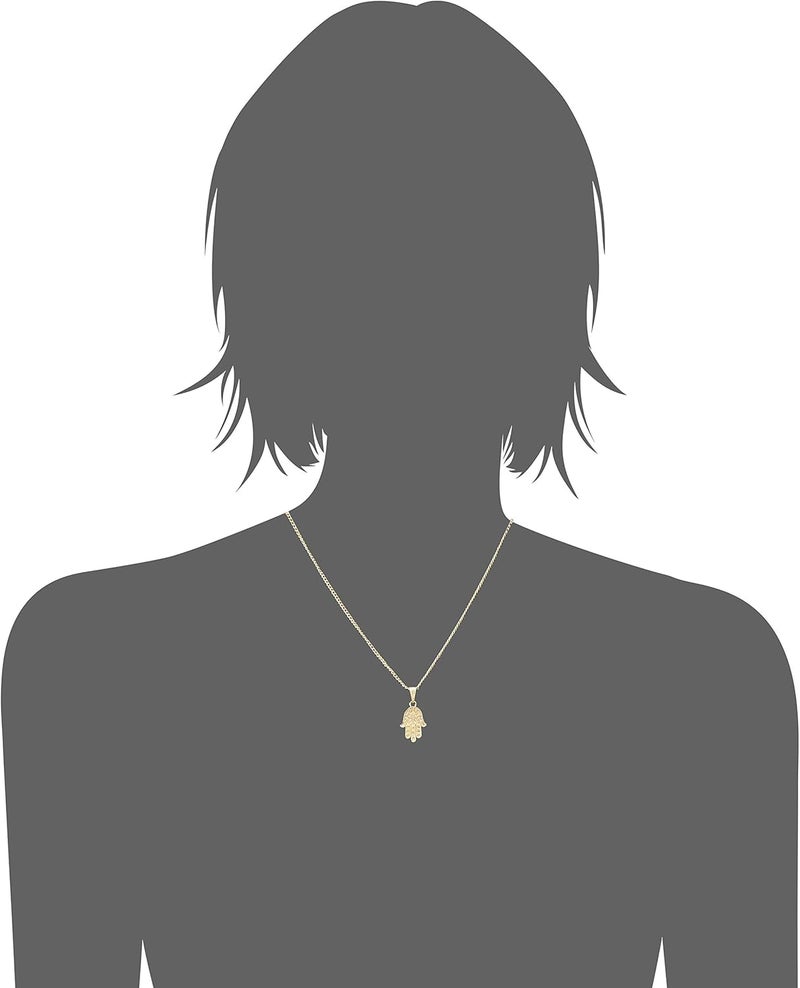 Estele Dull Gold Plating Hamsa Pendant For Women - Image 2