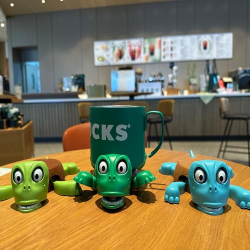 JOD Turtle Cup Holder,Turtle Coaster with Funny Expression,3D Printed Cup Holder with Liftable Limbs & Expressive Face for Turtles,Tortoise Lover Gag Gifts Home Decor(Blue) - Image 4