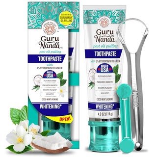 GuruNanda Hydroxyapatite Toothpaste SLS Fluoride Free Whitening Toothpaste Freshens Breath Fights Plaque Natural CocoMint Jasmine Neem 42oz - pzsku/Z1FB6A5E9F570A98FF068Z/45/1752246032/b0d75774-ad53-49e7-897c-fe53fb8d6829