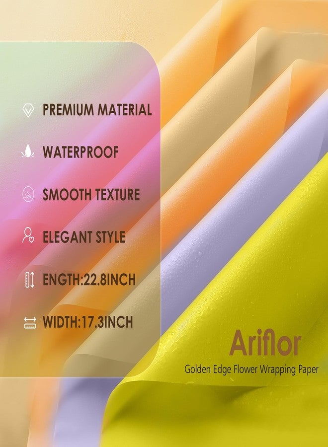ARIFLOR 20Sheets Basic Waterproof Flower Bouquet Paper - 30185 Plastic Fresh Floral Wrapping Paper, Christmas Gift Packaging, Gift Packaging, DIY Crafts, Florist Bouquet Supplies - Image 3