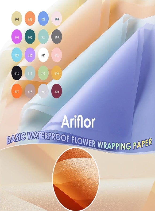 ARIFLOR 20Sheets Basic Waterproof Flower Bouquet Paper - 30185 Plastic Fresh Floral Wrapping Paper, Christmas Gift Packaging, Gift Packaging, DIY Crafts, Florist Bouquet Supplies - Image 2