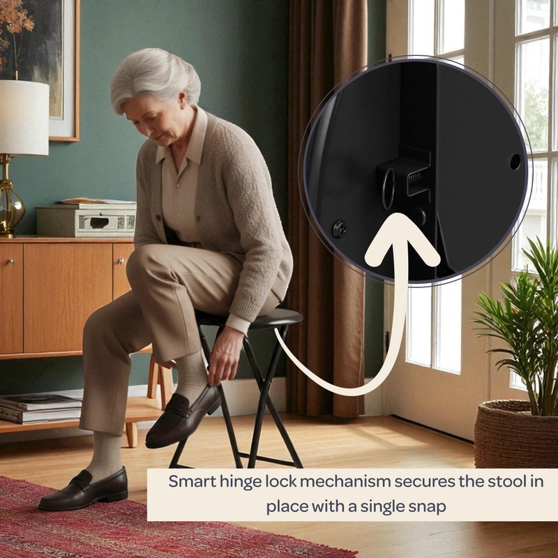 لافيش هوم كرسي دائري مبطن قابل للطي - Image 5