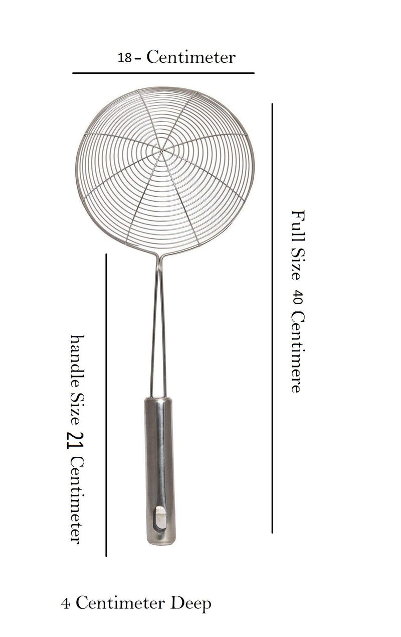 Bartan Star ملعقة تقديم الأرز من بارتان ستار من الفولاذ المقاوم للصدأ، شومتا، ملعقة تصفية، ملعقة مخرمة ومصفاة للقلي العميق - Image 5