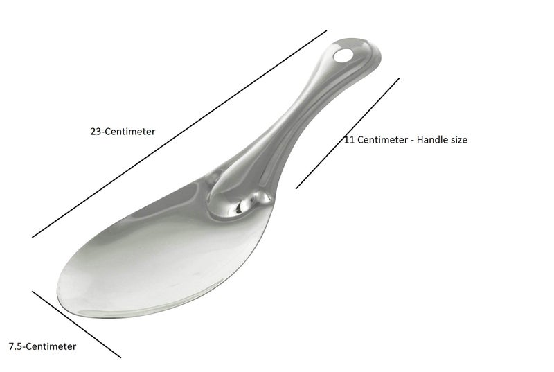 Bartan Star ملعقة تقديم الأرز من بارتان ستار من الفولاذ المقاوم للصدأ، شومتا، ملعقة تصفية، ملعقة مخرمة ومصفاة للقلي العميق - Image 3