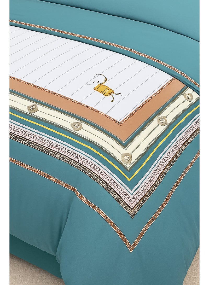 HOMETOPIA Luxury 6-Piece Bedding Set King Size – Ultra-Soft Microfiber Comforter 230x260cm, Deep Pocket Fitted Sheet 200x200+30cm, 4 Pillow Covers – Classic Royal Pattern – Wrinkle-Free, Breathable, Machine Washable, Hotel Quality Bed Set – Double Bed Mattress Fit – Premium Bedroom Essentials KSA - Image 3