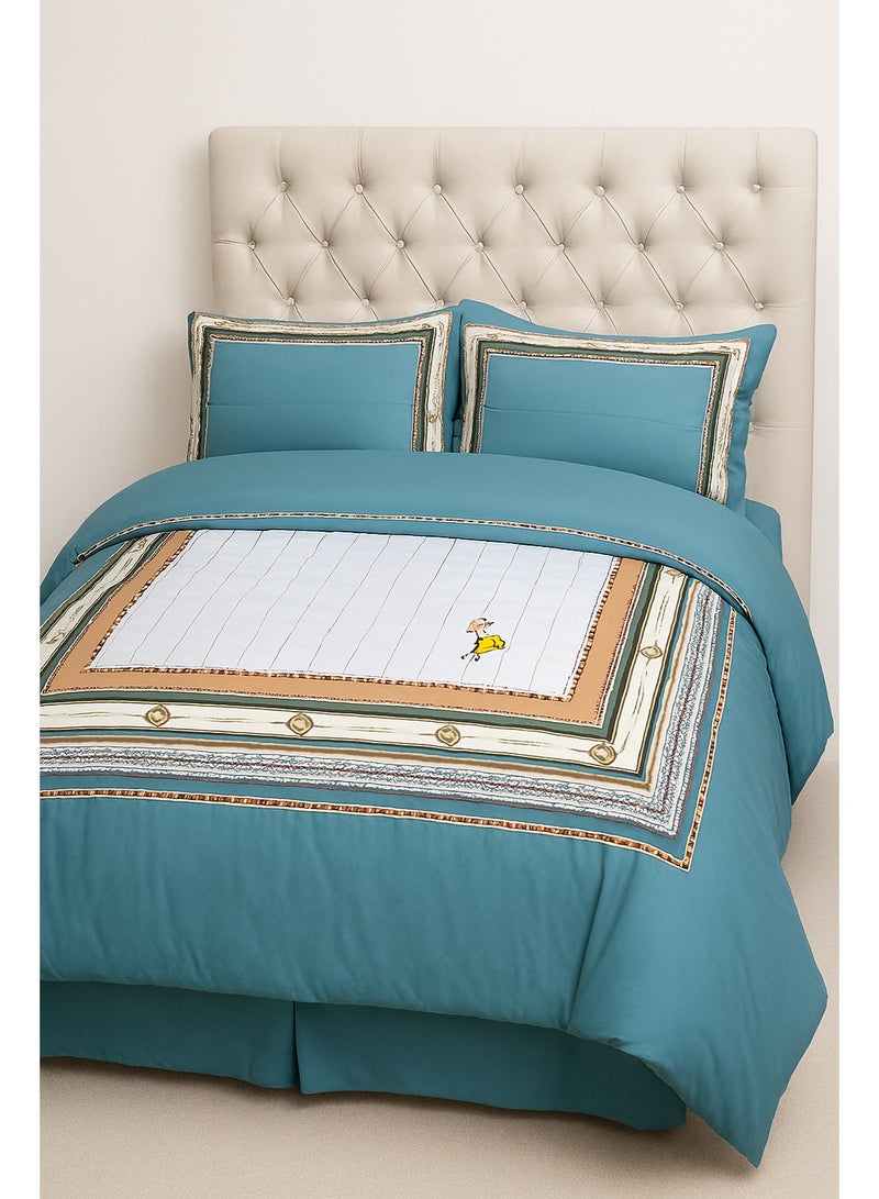 HOMETOPIA Luxury 6-Piece Bedding Set King Size – Ultra-Soft Microfiber Comforter 230x260cm, Deep Pocket Fitted Sheet 200x200+30cm, 4 Pillow Covers – Classic Royal Pattern – Wrinkle-Free, Breathable, Machine Washable, Hotel Quality Bed Set – Double Bed Mattress Fit – Premium Bedroom Essentials KSA - Image 2