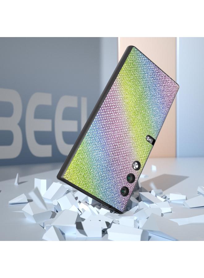 اس-توب جراب محفظة لهاتف Honor V من ABEEL Diamond Series، جراب هاتف PU بحافة سوداء - Image 5