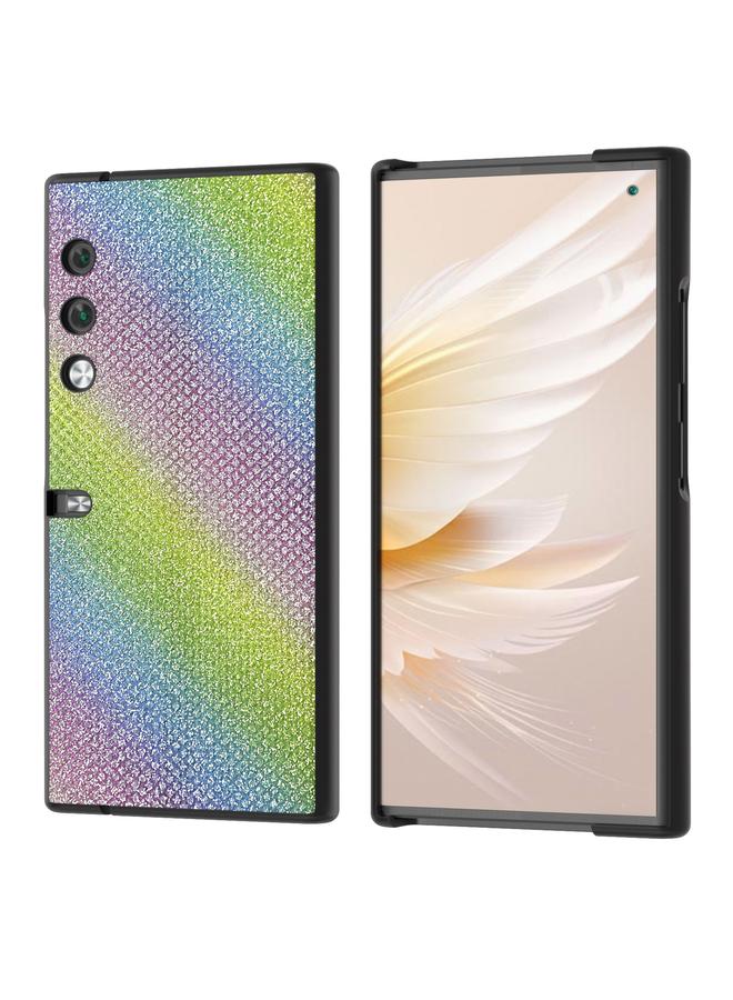 اس-توب جراب محفظة لهاتف Honor V من ABEEL Diamond Series، جراب هاتف PU بحافة سوداء - Image 1