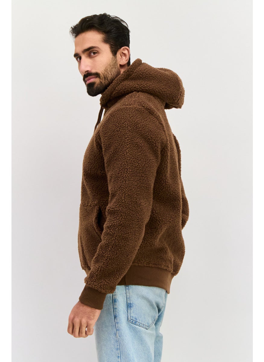 Night Addict - Men Textured Soft Shell Jacket, Chocolate Brown - Image 1