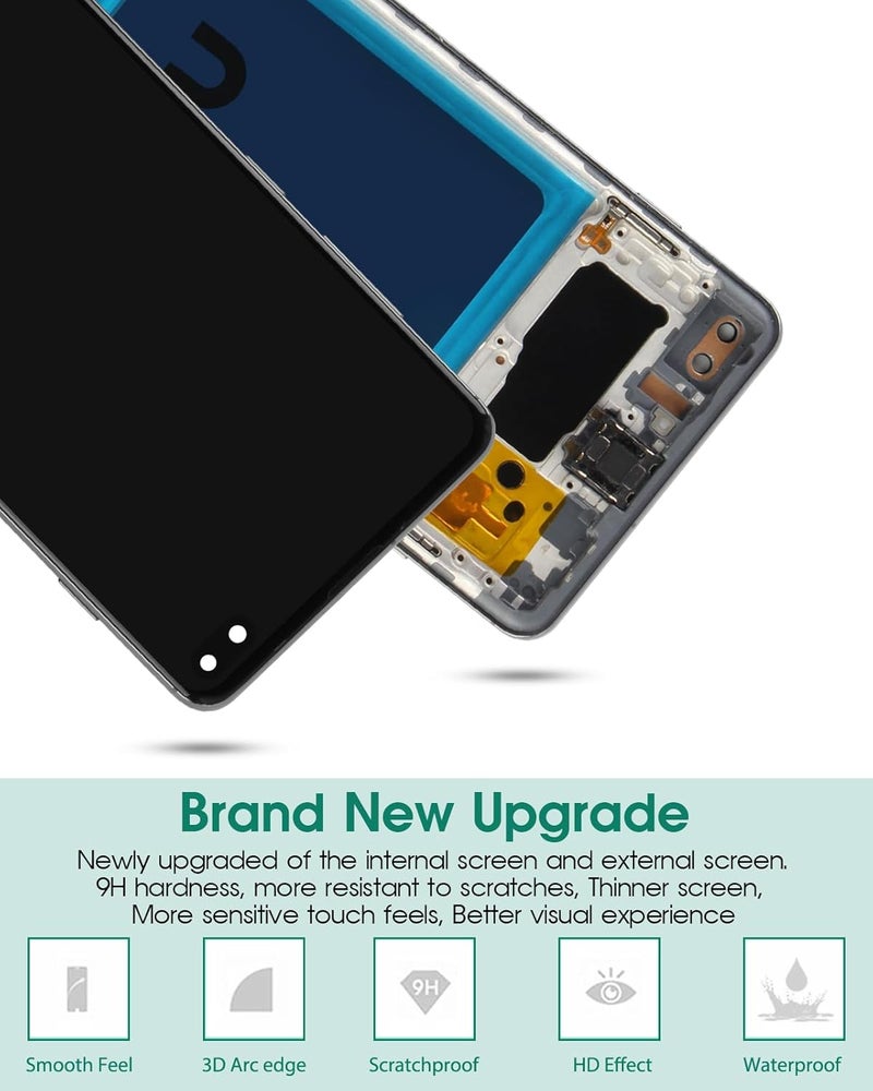 SRJTEK TFT for Samsung S10 Plus LCD for Samsung Galaxy S10 Plus SM-G975U Screen Replacement for Samsung Galaxy S10 Plus LCD Digitizer Touch Screen Replacement with Frame (Not Fingerprint Function) - Image 5