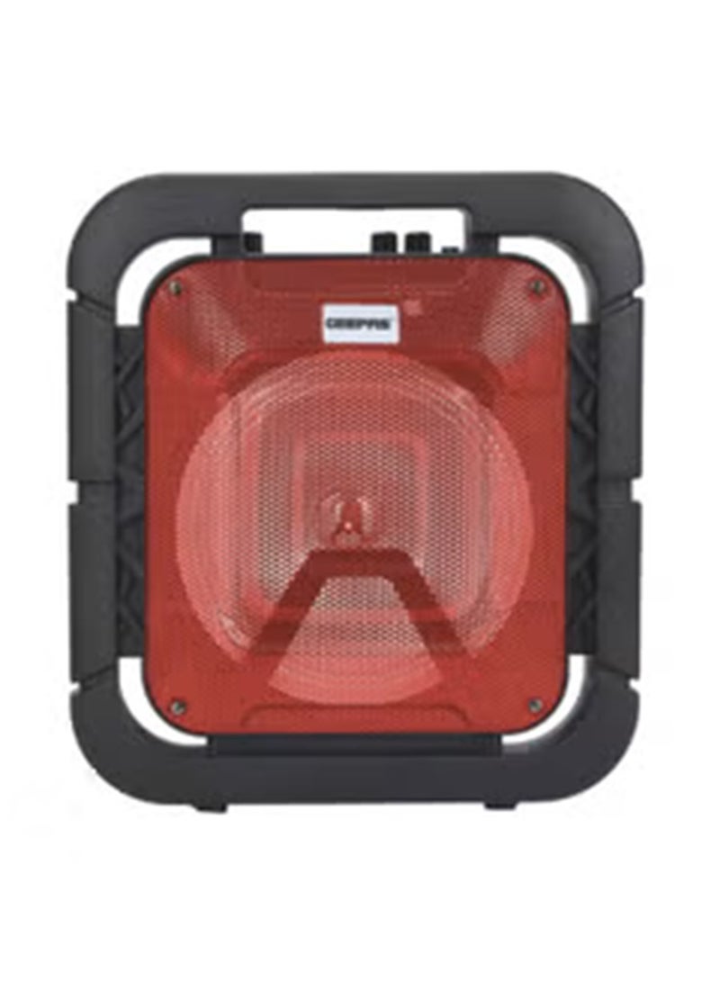 Rechargeable Professional Speaker - Portable 3000W PMPO With TWS Connection GMS11189 Black/Red  - Image 1