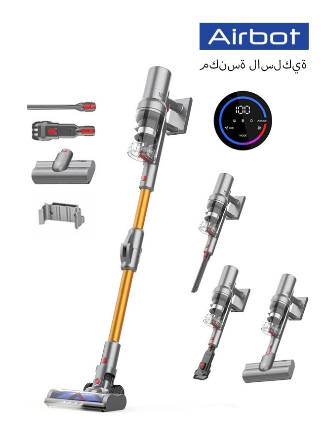 Airbot Cordless Vacuum Cleaner,4 in 1 Vacuum Cleaner with LED Display,Brushless Motor 27Kpa Powerful Suction, Lightweight Handheld Vacuum for Hard Floor Carpet - Image 1