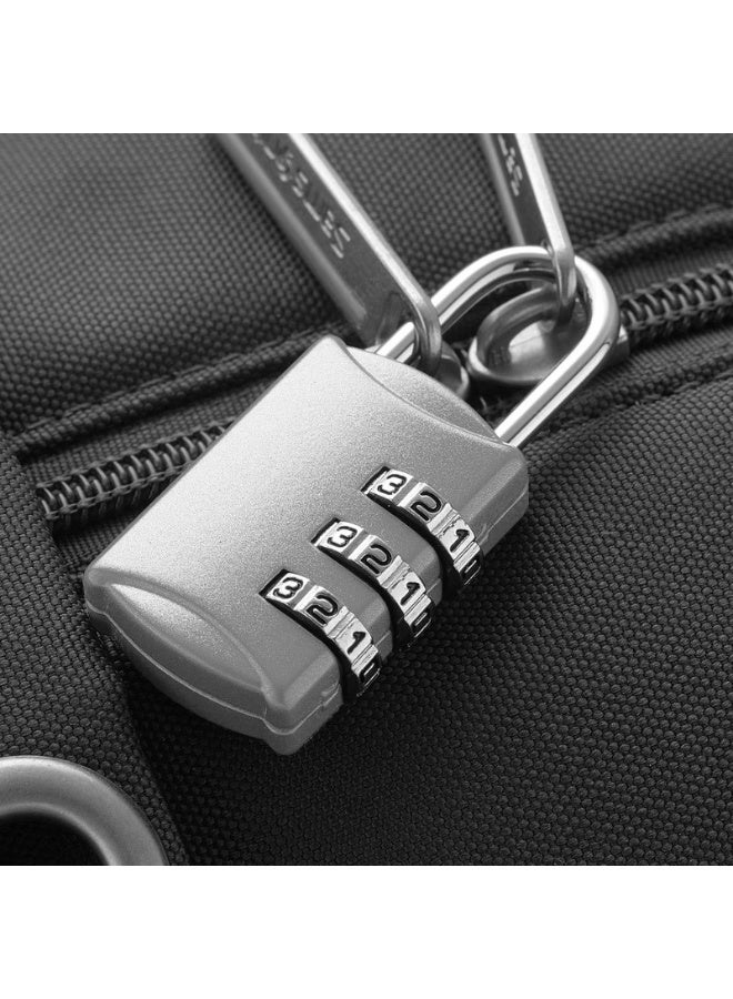 دايتويز قفل أمتعة سفر آمن بثلاثة أرقام مع كابل فولاذي مضاد للسرقة - متين للاستخدام في حقائب السفر، وحقائب الظهر، والأدراج، والخزائن، وخزائن الصالات الرياضية، وصناديق الأدوات، ولحماية المنزل والمكتب - Image 3
