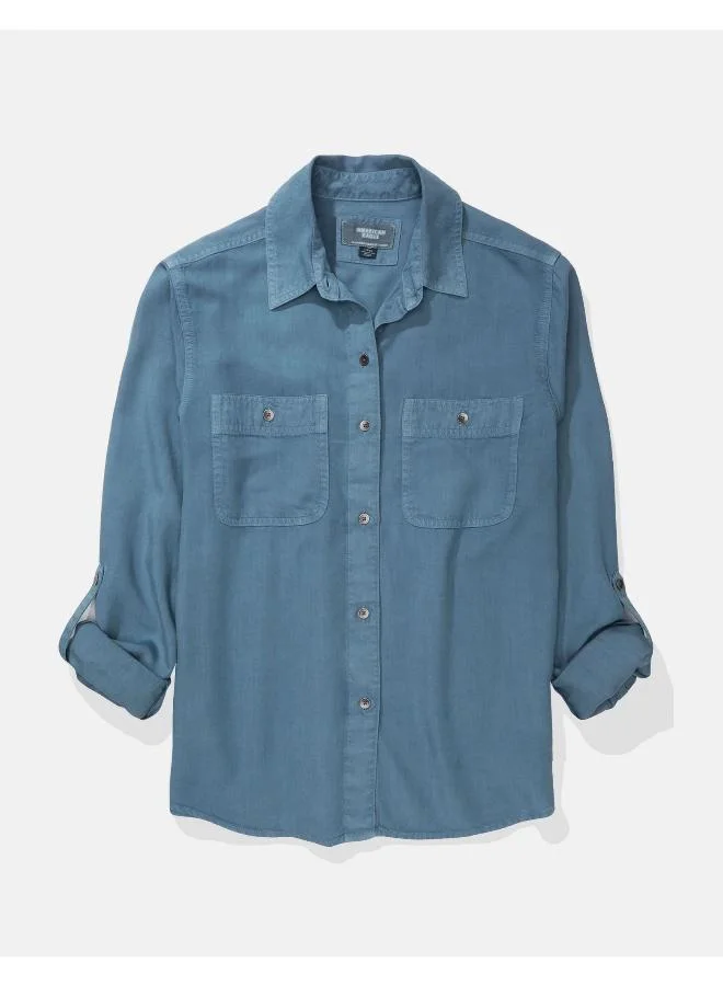 American Eagle Pocket Detail Button Down Shirt