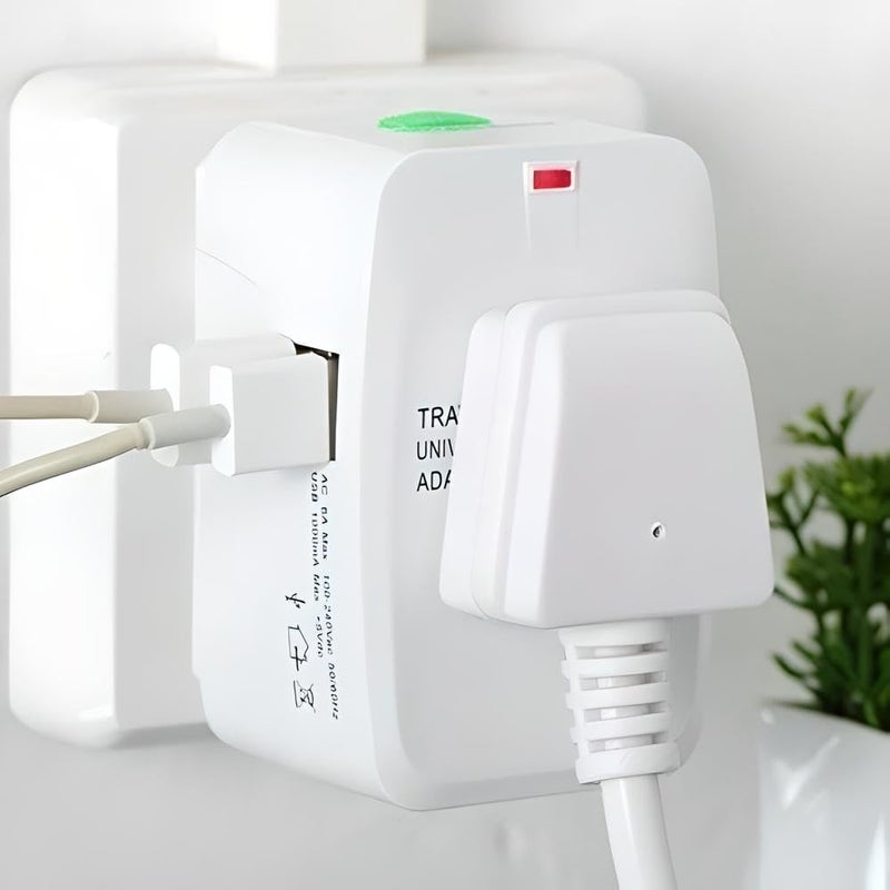 Heiter Universal Travel Adaptor Rectangle Travel Adaptor International Travel Adaptor MultiCountry Travel Adaptor Portable Travel Adaptor Compact Travel Adaptor - Image 2