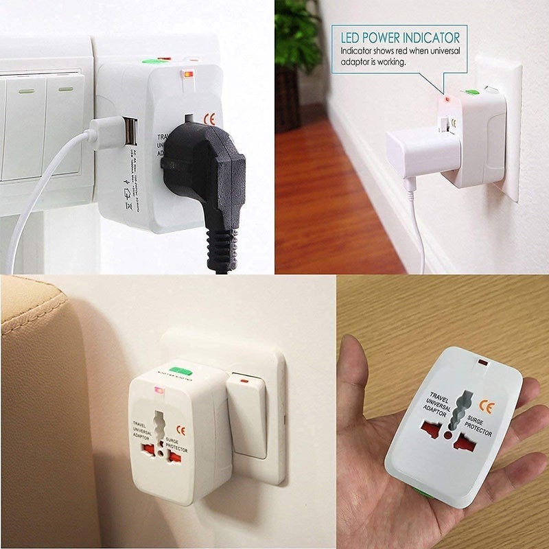 Heiter Universal Travel Adaptor Rectangle Travel Adaptor International Travel Adaptor MultiCountry Travel Adaptor Portable Travel Adaptor Compact Travel Adaptor - Image 4