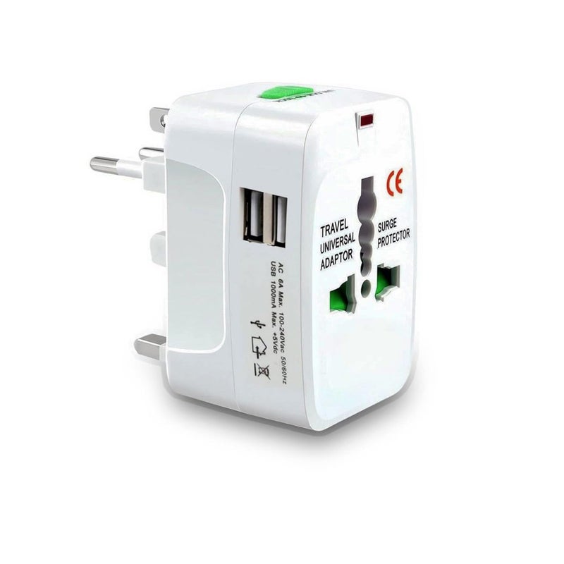 Heiter Universal Travel Adaptor Rectangle Travel Adaptor International Travel Adaptor MultiCountry Travel Adaptor Portable Travel Adaptor Compact Travel Adaptor - Image 1