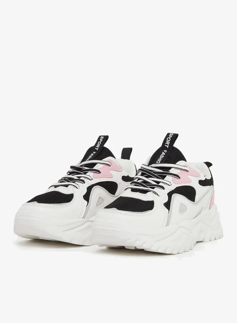 Styli Active Chunky Sole Lace Up Sneakers