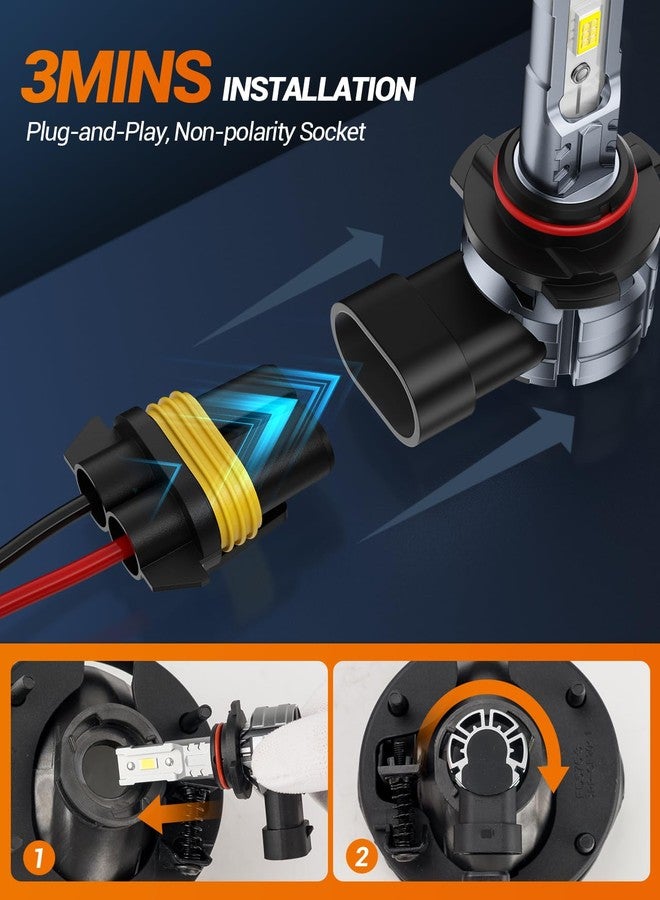 الختم مصابيح ضباب LED من SEALIGHT طراز H10 9145 9140، بقوة 12000 لومن ودرجة حرارة لون 6500 كلفن، مصابيح ضباب أمامية بديلة طراز 9040 9045 للسيارات والشاحنات وسيارات الدفع الرباعي، بدون قطبية - Image 5