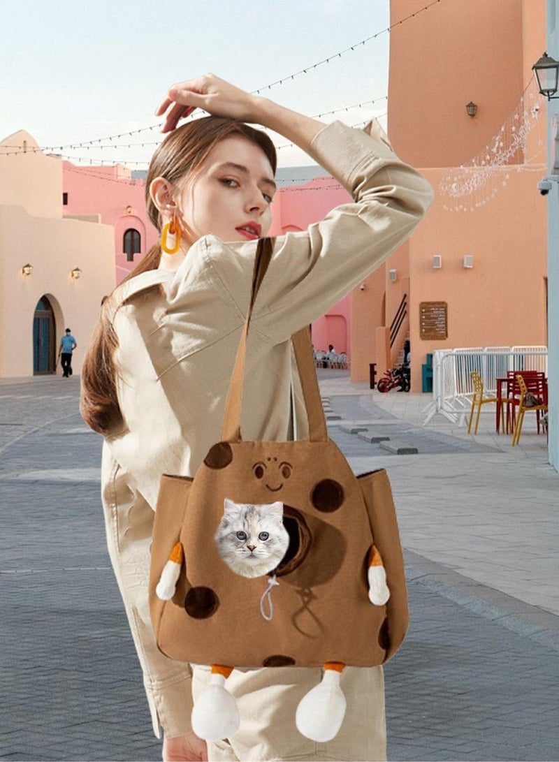 general Soft-Sided Cat Carrier, Canvas Shoulder Pet Bag Small Dog Carrier Sling Portable Puppy Carrying Bag Small Pet Travel Bag Cat Transport Bag Cat Shoulder Bag Cat Travel Pouch for Kitten Small Pets - Image 2