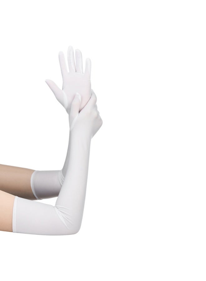 1 Pair Long Women’s Gloves Elbow Length Flapper Gloves Finger Opera Evening Party Gloves, Bridal Gloves Wedding Summer Drive Driving Gloves for Women,Girls or Ladies - Image 2