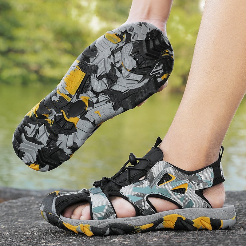 Brand Kidsren'S Sandals Boys Summer Breathable Boys Teenagers Junior High School Students Baotou Beach Shoes Trendy - Image 5