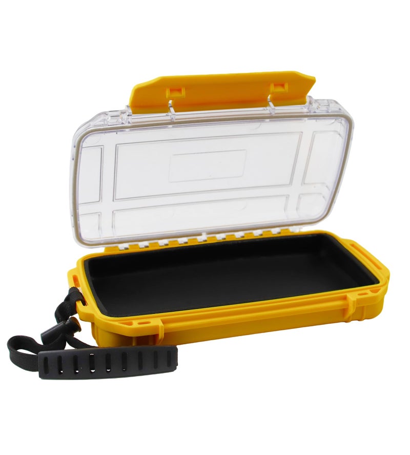 Byrixk Dry Box Waterproof Box for Kayaking Boat Waterproof Phone Case Watertight Storage Container Diving Dry Boxes Yellow Protective Case, 9" L x 5" W x 2" H - Image 1