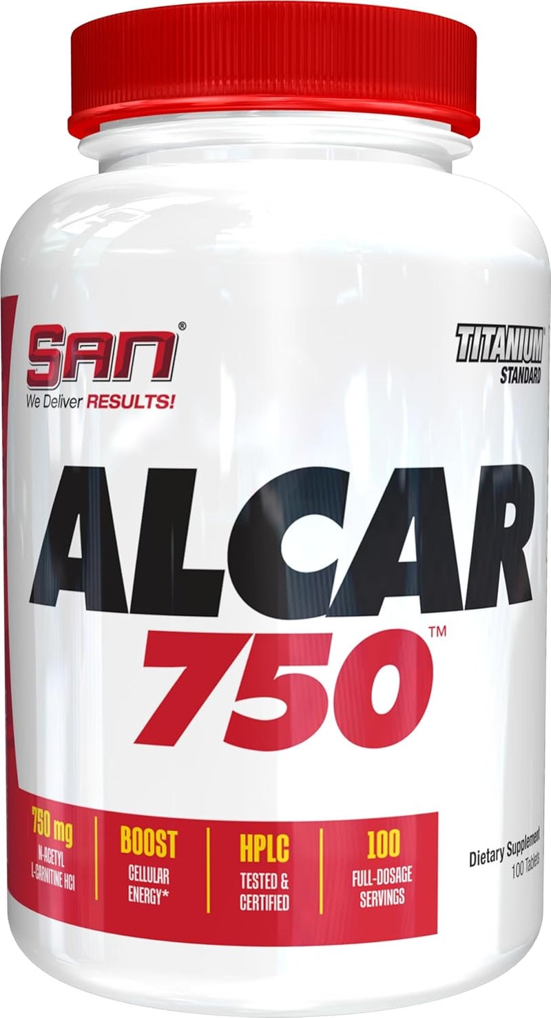 SAN Alcar 750  Pure Acetyl LCarnitine for Energy Focus and Fat Metabolism 100 Servings - Image 1