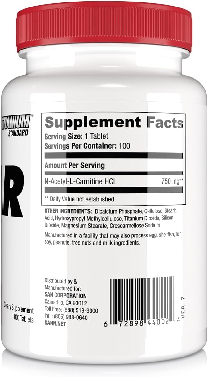 SAN Alcar 750  Pure Acetyl LCarnitine for Energy Focus and Fat Metabolism 100 Servings - Image 4