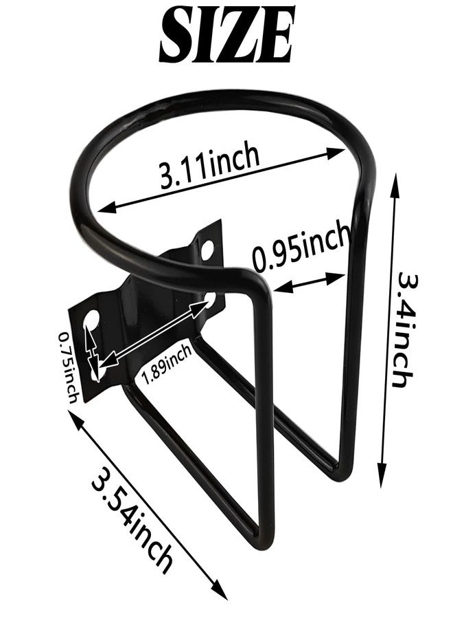 TIHOOD 2PCS Boat Cup Holder,Stainless Steel Universal Drink Holders,Black Coating Ring Cup Holders,Suitable for Boat,Truck,RV,Tractor,Outdoor Wooden Swing - Image 2