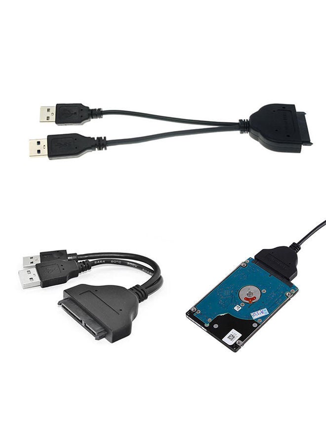NIBEMINENT USB 3.0 To SATA 22-Pin 2.5 Inch Hard Disk Driver Adapter with Power Cable Black  - Image 3