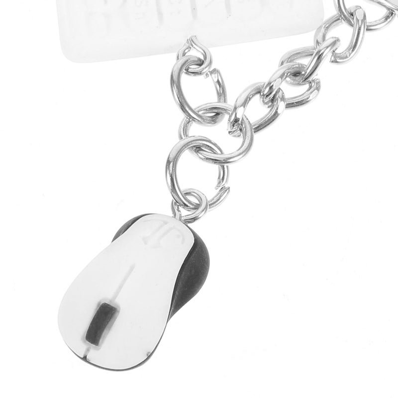 White Cute Miniature Keyboard Keychain Bag Charm Tiny Mouse Key Chain - Image 5