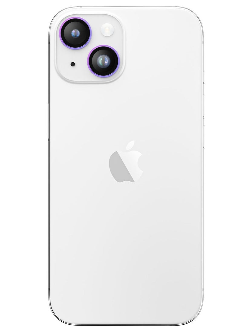 AMAZINGthing Supreme Tempered Glass for iPhone 15 and iPhone 15 PLUS Camera Lens Protector Aluminum AR Lens Defender - Symphony Purple  - Image 3