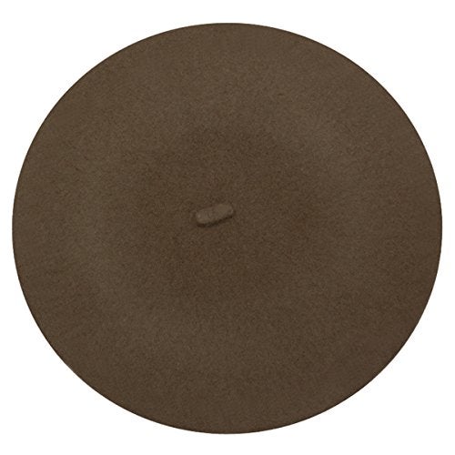 ICSTH Womens Solid Color Wool French Beanie Cap Hat Brown - Image 3