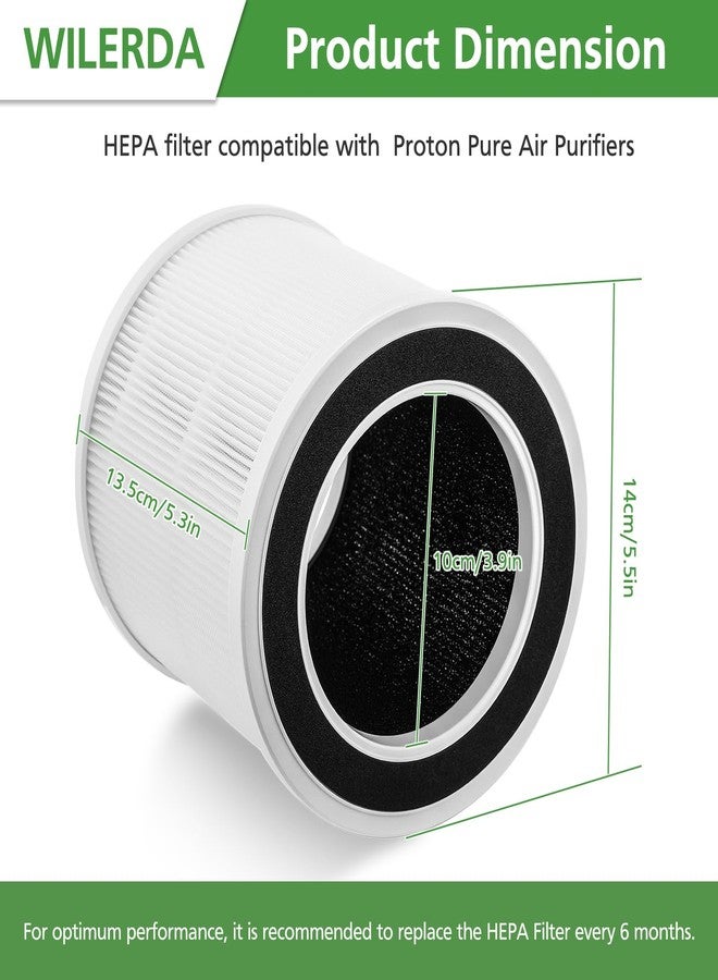 WILERDA 2 Pack Replacement Filters ONLY Compatible with Proton Pure Air Purifier, 3-Step Filtration System, Efficient Air Filter, NOT for Any Other Models - Image 5