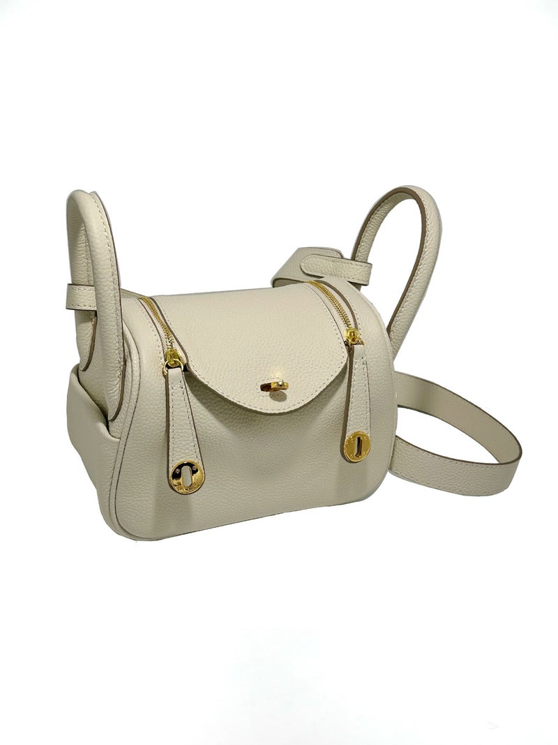 2026 New Spring/Summer Casual Fashion Crossbody Bag for Women - Mini Lindy Handbag, Genuine Leather Shoulder Bag with Medicine Box Design