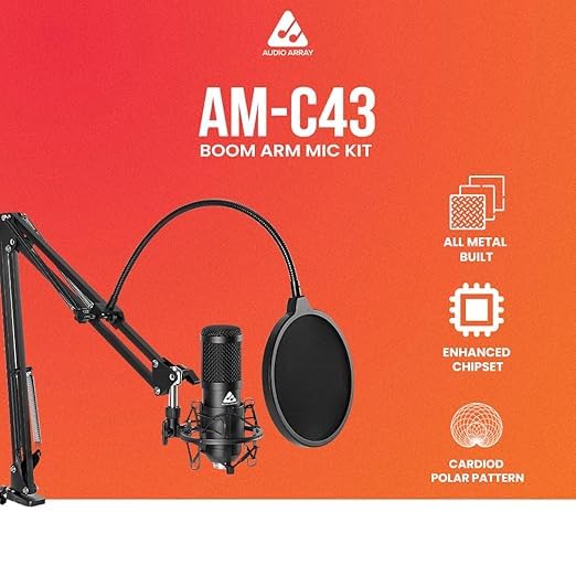 Audio Array Streaming Bundle Kit | USB Condenser Mic & RGB Sound Card with Phantom Power, Voice Effects, Real-Time Monitoring | for Podcasting, Gaming, YouTube & Live Streaming - GB-05 - Image 3