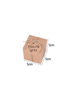 Y&D 50pcs Small Candy Boxes,Travel Suitcase Favor Boxes with Burlap Twine, Mini Vintage Kraft Candy Favor Boxes Gift Bags for Wedding Bridal Shower Travel Theme Party Supplies Party Rustic Candy Boxes  - Image 5