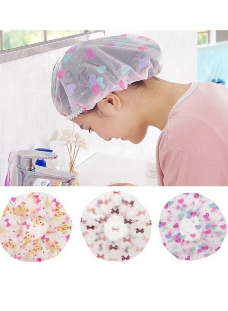 BAIG 12Pcs 28cm Waterproof Shower Cap Bathing Shower Cap For Women Men Thickened Disposable Shower Cap Anti-oil Smoke Hair Care Cap - Image 1
